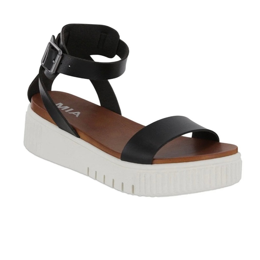 Mia Lunna Women Sandals In Black Size 9.5